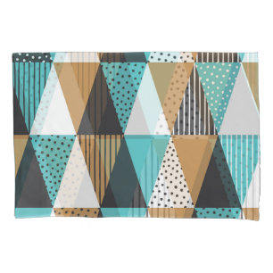 Vintage Geometric: Abstract Illustration. Pillowcase