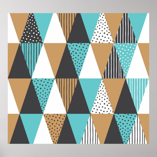 Vintage Geometric: Abstract Illustration. Poster (Front)
