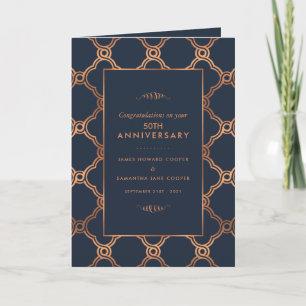 Vintage Geometric, Art Deco Anniversary Card