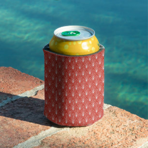 Vintage Geometric Art Deco Pattern Can Cooler