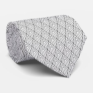 Vintage Geometric Art Deco Pattern Tie