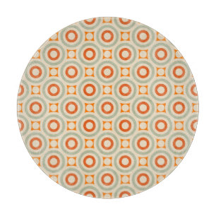 Vintage Geometric Circle Pattern Cutting Board