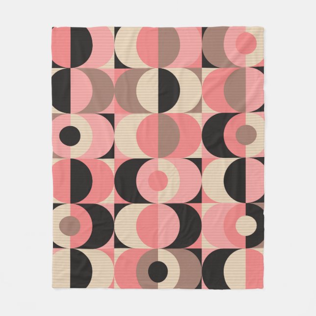 Vintage Geometric: Classic Seamless Pattern Fleece Blanket (Front)