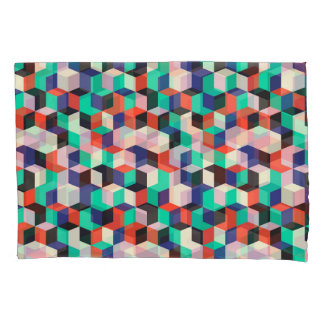 Vintage geometric, diamond shape pattern. pillowcase