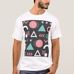 Vintage geometric figures: seamless design. T-Shirt