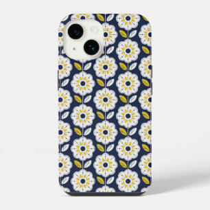 Vintage Geometric Flower Pattern iPhone 14 Case