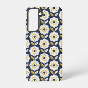 Vintage Geometric Flower Pattern Samsung Galaxy Case