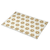 Vintage Geometric Gold Starbursts Placemat (On Table)