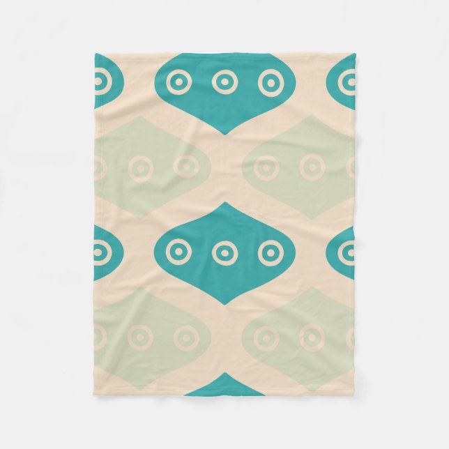 Vintage Geometric Pattern  Fleece Blanket (Front)