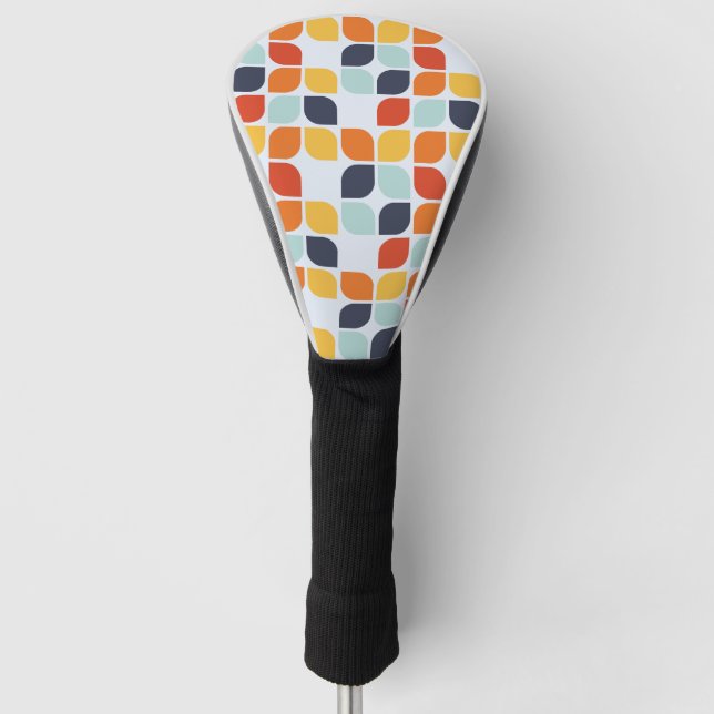 Vintage Geometric Pattern Golf Head Cover (Front)