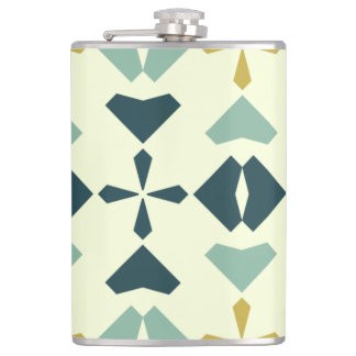Vintage Geometric Pattern Hip Flask
