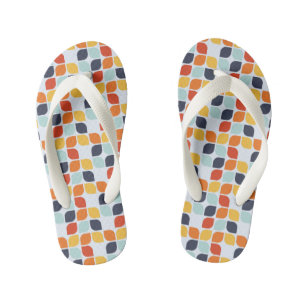 Vintage Geometric Pattern Kid's Jandals