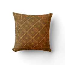 Vintage Geometric Pattern Throw Pillow