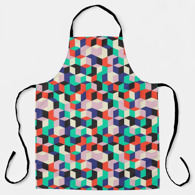 vintage geometric seamless pattern with diamond sh apron (Front)
