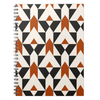Vintage geometric seamless pattern with lines and  notebook