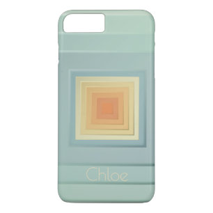 Vintage Geometric Squares (light blue & yellow) Case-Mate iPhone Case