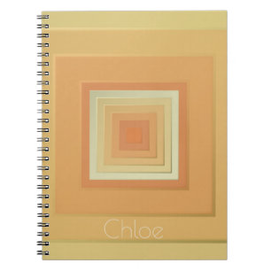 Vintage Geometric Squares (soft yellows & orange) Notebook