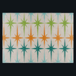Vintage Geometric Starbursts Glass Cutting Board<br><div class="desc">Vintage. Geometrics. Starbursts. If you love any of those words, this retro Vintage Geometric Starbursts Glass Cutting Board is for you. This mid century modern design features a cream background with rows of turquoise, lime green, orange, and teal starbursts. This mod design pairs beautifully with Strange Little Onion’s Retro Atomic...</div>