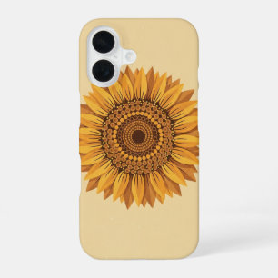 Vintage Geometric Sunflowers iPhone 16 Case