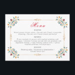 Vintage Geometry Intricate Classical Motif Wedding Menu<br><div class="desc">Beautiful Invitation to celebrate Special occasions and festivals comes with digital and E-invitation as per your request. We would love to replicate our designs to make multiple products like rsvp cards, labels envelopes, and more. Customisation is available for ready to print on request at info@shamaurcreatif@gmail.com. Look Forward to hearing from...</div>
