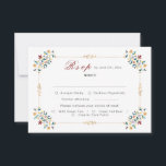 Vintage Geometry Intricate Classical Motif Wedding RSVP Card<br><div class="desc">Beautiful Invitation to celebrate Special occasions and festivals comes with digital and E-invitation as per your request. We would love to replicate our designs to make multiple products like rsvp cards, labels envelopes, and more. Customisation is available for ready to print on request at info@shamaurcreatif@gmail.com. Look Forward to hearing from...</div>