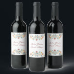 Vintage Geometry Intricate Classical Motif Wedding Wine Label<br><div class="desc">Beautiful Invitation to celebrate Special occasions and festivals comes with digital and E-invitation as per your request. We would love to replicate our designs to make multiple products like rsvp cards, labels envelopes, and more. Customisation is available for ready to print on request at info@shamaurcreatif@gmail.com. Look Forward to hearing from...</div>