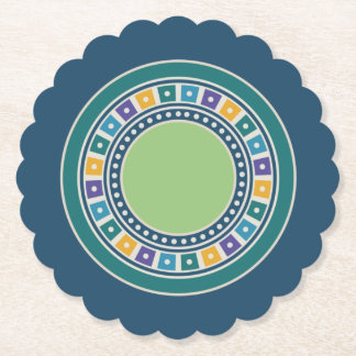 Vintage Geometry pattern coasters