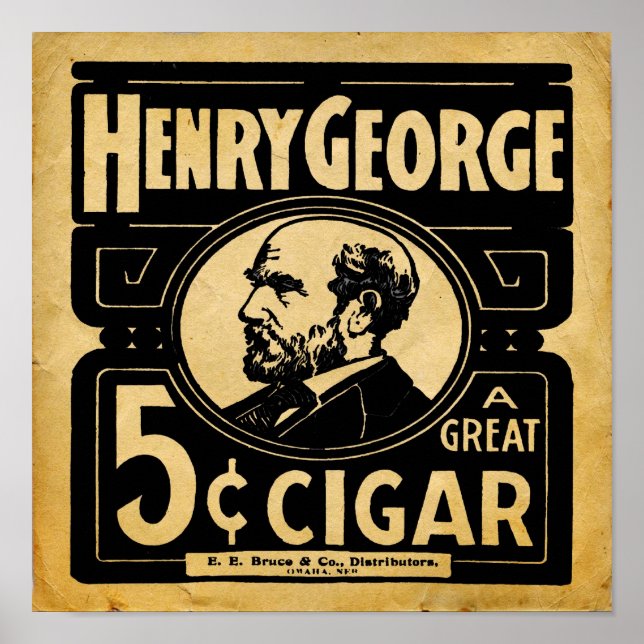 Vintage George Henry 5 Cent Cigar Print (Front)