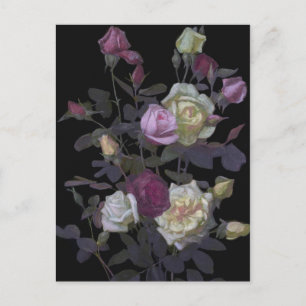 Vintage George Lambdin Still Life with Roses Postcard