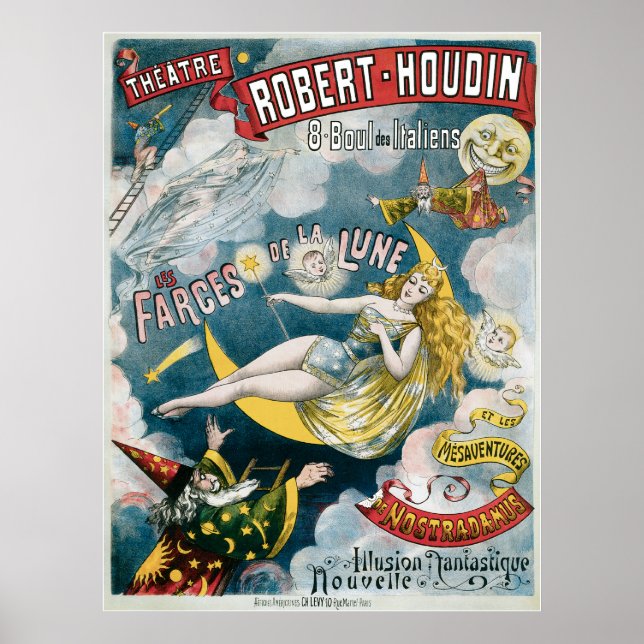 Vintage George Melies Illusion Fantastique Poster (Front)