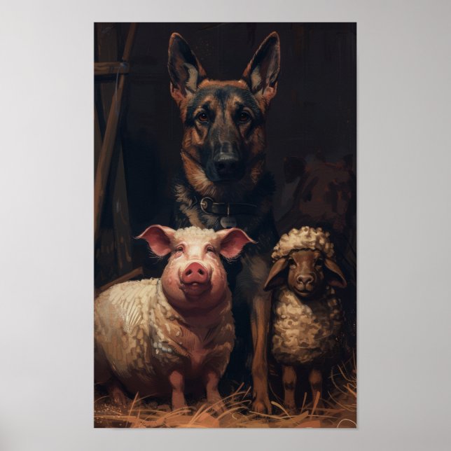 Vintage George Orwell Poster Print - 1984 Literatu (Front)