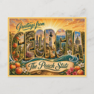 Vintage Georgia Greeting From Postcard