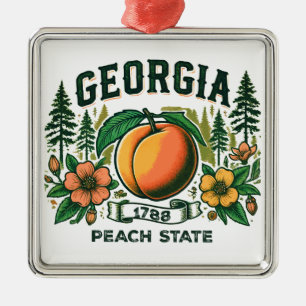 Vintage Georgia Metal Tree Decoration