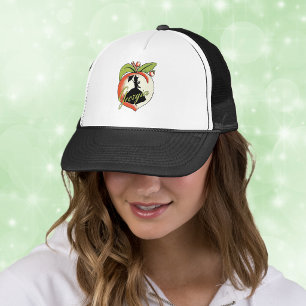 Vintage Georgia Peach Silhouette Southern Bell Trucker Hat
