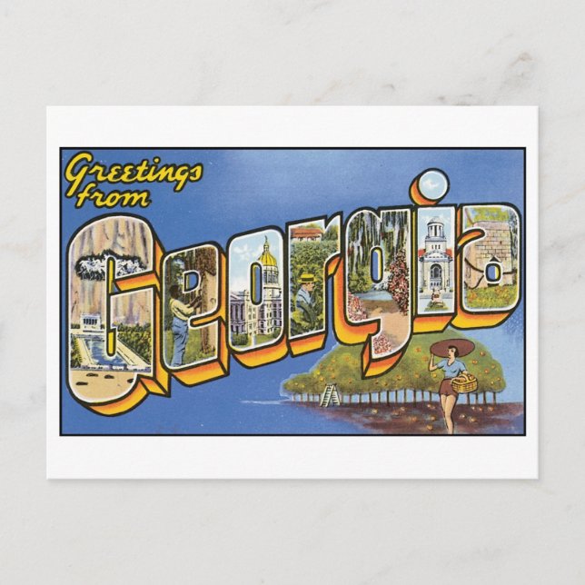 VIntage Georgia Postcard (Front)
