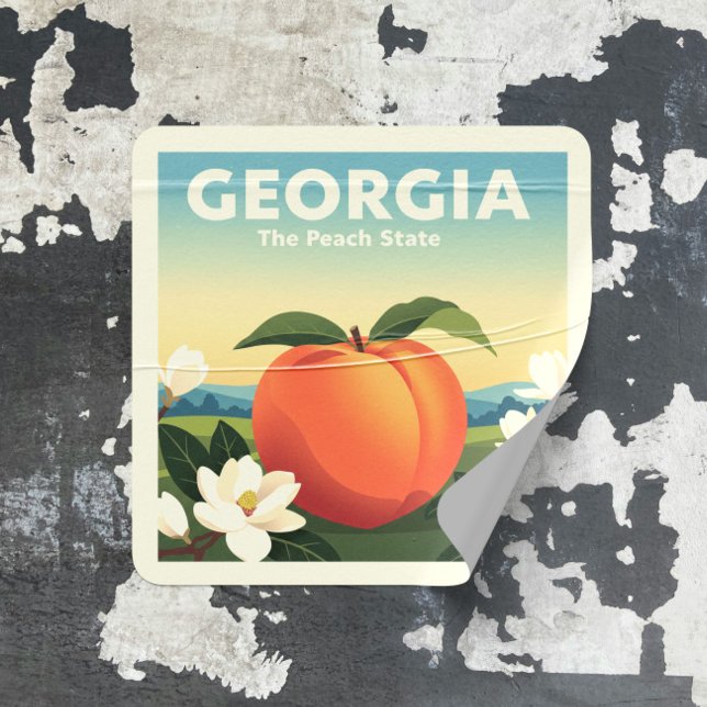 Vintage Georgia Square Sticker (Creator Uploaded)