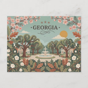 Vintage Georgia State Travel Holiday Postcard