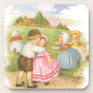 Vintage Georgie Porgie Mother Goose Nursery Rhymes Coaster