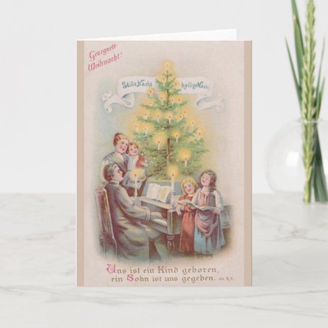 Vintage German Christmas Greeting Card (Front)