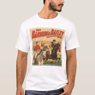 Vintage German Circus Poster Of Jockeys On Horses T-Shirt
