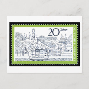 Vintage German Cochem 1970s Stamp Postcard