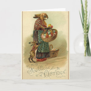 Vintage German Easter Card.  Fröhliche Ostern! Holiday Card