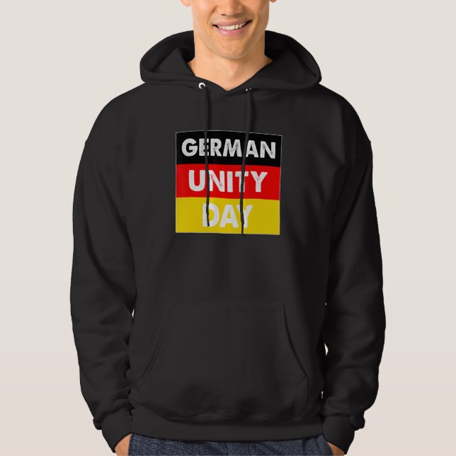 Vintage German Flag 3 October Celebration Germany  Hoodie (Front)
