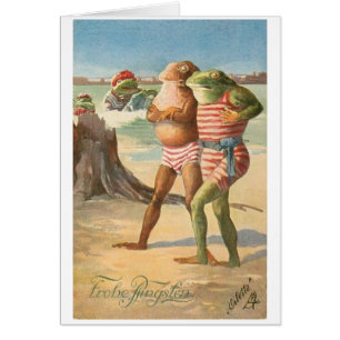 Vintage - German Frogs' Day at the Beach,