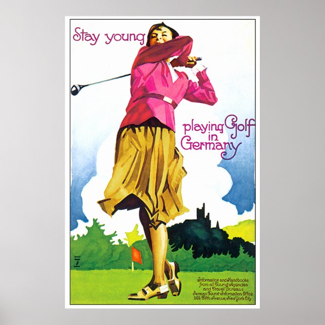 Vintage German Golf Poster (Front)
