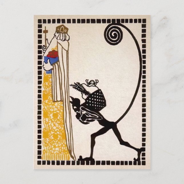 Vintage German Krampus Postcard (Front)