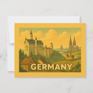 Vintage German Landmarks Postcard
