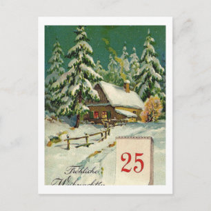 Vintage German Merry Christmas Holiday Postcard