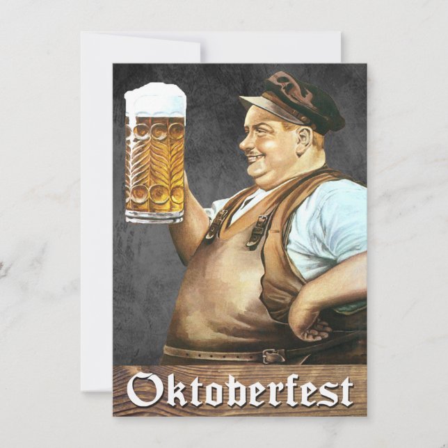 Vintage German Oktoberfest Invitation (Front)