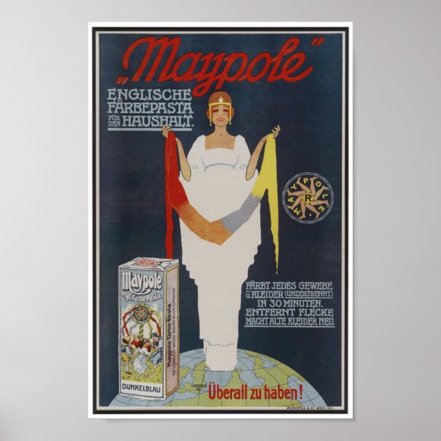 Vintage German Pasta Advertisement Poster (Front)